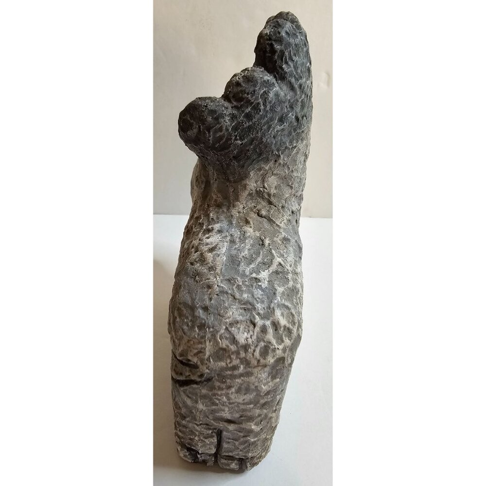 Hand-Carved Stone Moose Figurine Paperweight Outdoor Cabin Hone Decor 5.5" tall